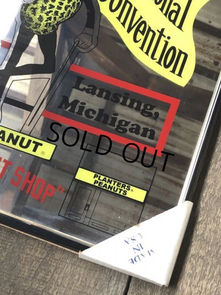 画像10: Vintage Planters Mr Peanut 18th Pub Mirror 51x41cm (S791) (10)