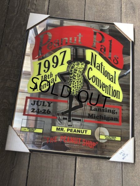 画像7: Vintage Planters Mr Peanut 18th Pub Mirror 51x41cm (S791) (7)