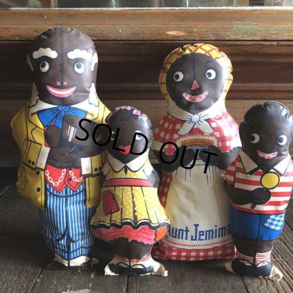 画像1: 40s Vintage Aunt Jemima Advertising Oil Cloth Doll Complete Set (S800)  (1)