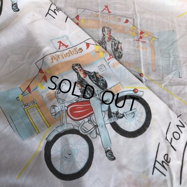 画像2: Vintage Box Fabric Happy Days THE FONZ (S802） (2)