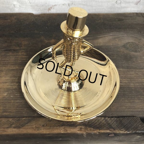 画像2: Vintage Planters Peanut Mr. Peanut Gold Metal Ashtray (S809) (2)