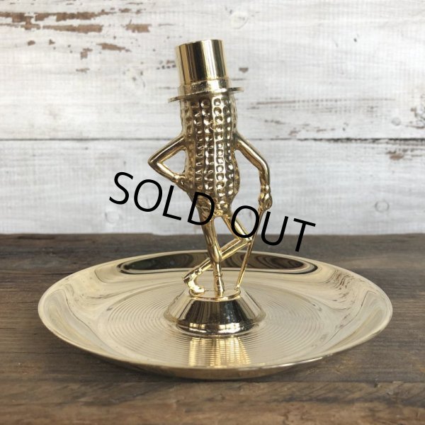 画像4: Vintage Planters Peanut Mr. Peanut Gold Metal Ashtray (S809) (4)
