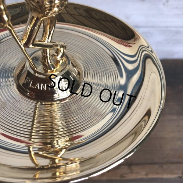 画像11: Vintage Planters Peanut Mr. Peanut Gold Metal Ashtray (S809) (11)