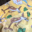 画像5: 70s Vintage Fabric Twin Flat  Road Runner & Wile E. Coyote (S815) (5)