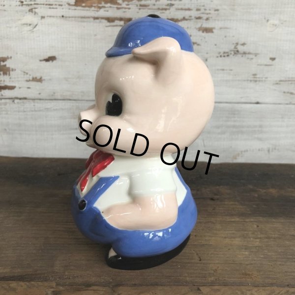 画像2: Vintage Ceramic Piggy Bank Blue (S823) (2)
