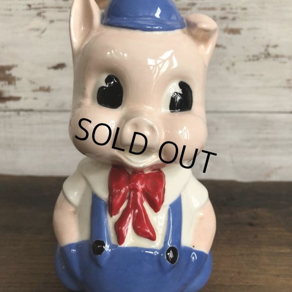 画像9: Vintage Ceramic Piggy Bank Blue (S823) (9)