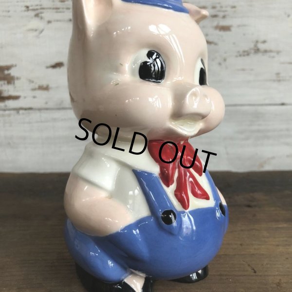 画像7: Vintage Ceramic Piggy Bank Blue (S823) (7)