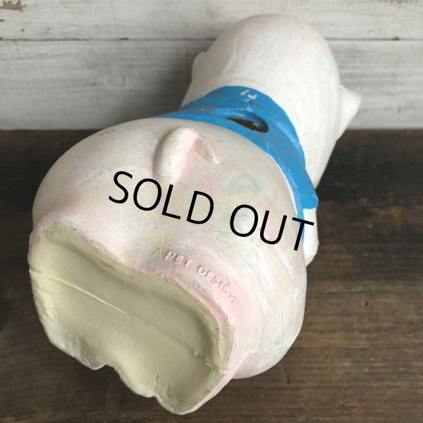 画像5: Vintage Piggy Bank Red Ribbon (S822) (5)