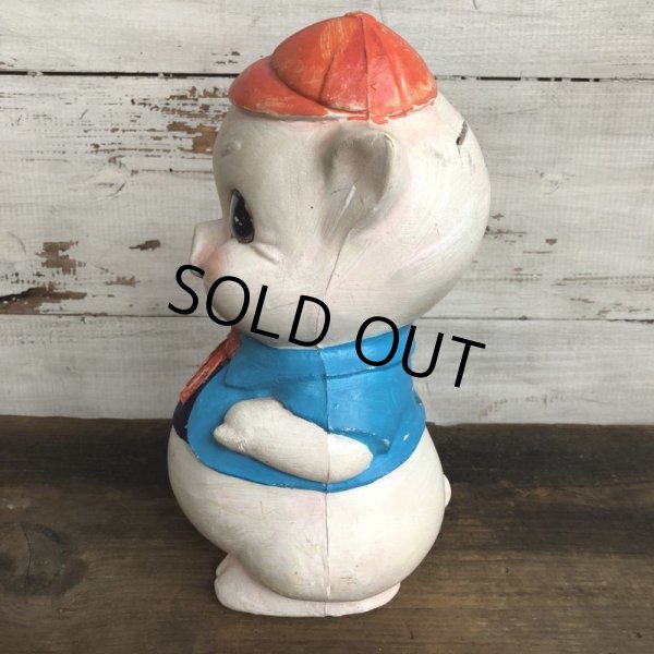 画像2: Vintage Piggy Bank Red Ribbon (S822) (2)