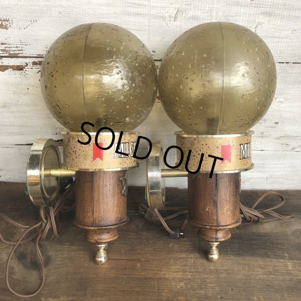 画像5: Vintage Michelob Beer Lighted Sconce Wall Lamp Set (S829) (5)