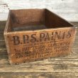 画像3: Vtg Antique BPS PAINTS Dovetail Wooden Crate Box (S822) (3)