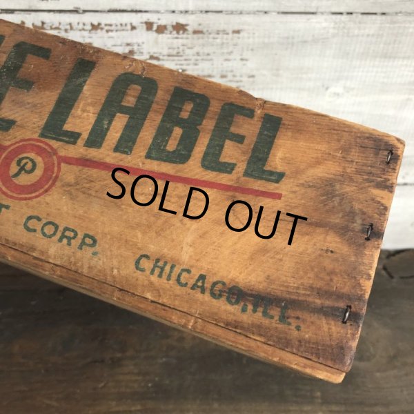 画像8: Vintage Wooden Box BLUE LABEL (S823) (8)