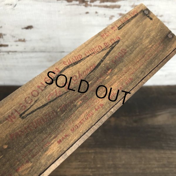 画像7: Vintage Wooden Box WISCONSIN (S826) (7)