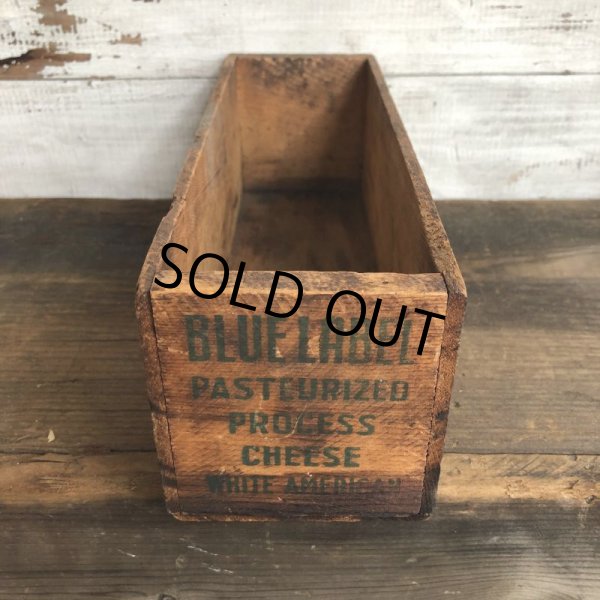 画像4: Vintage Wooden Box BLUE LABEL (S823) (4)