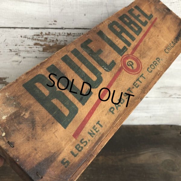 画像9: Vintage Wooden Box BLUE LABEL (S823) (9)