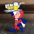 画像1: 70s Vintage Budweiser Bud Man Mighty Malt Sticker Decal (S831） (1)