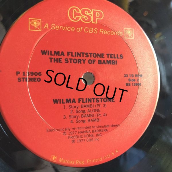 画像3: Vintage LP WILMA FLiNTSTONE BAMBI (S890)  (3)