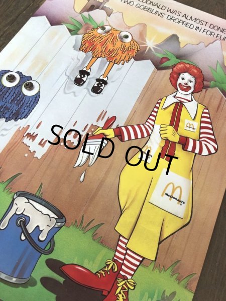 画像5: 70s Vintage McDonalds Poster Sign Ronald McDonald & Fry Kids (S903)  (5)