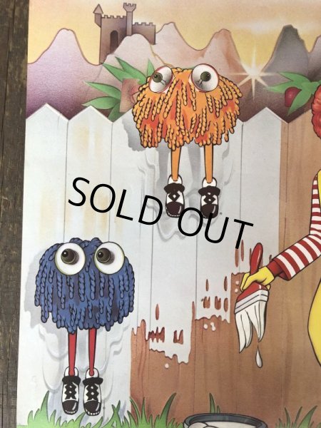 画像6: 70s Vintage McDonalds Poster Sign Ronald McDonald & Fry Kids (S903)  (6)