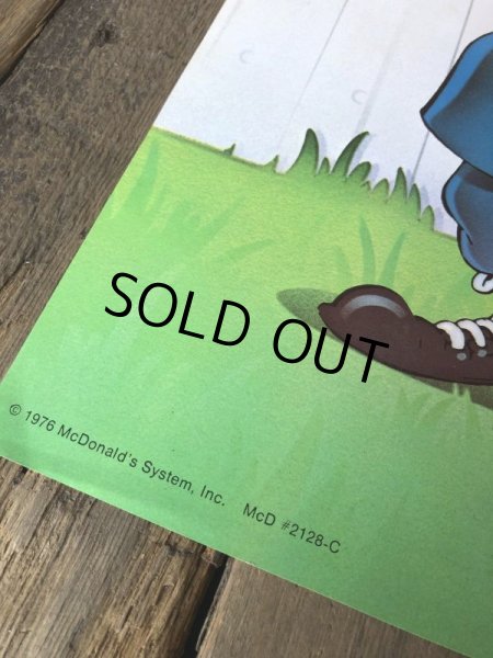 画像3: 70s Vintage McDonalds Poster Sign Captain Crook & Officer Big Mac (S906)  (3)