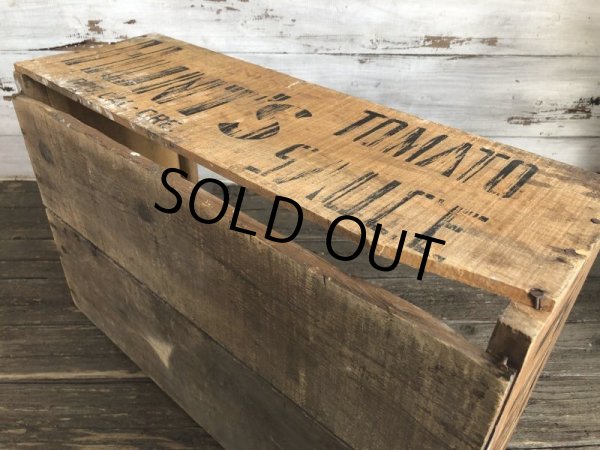 画像9: Vintage Hunt's Tomato Sauce Wooden Crate Box (S908) (9)