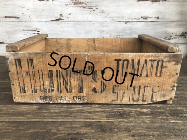 画像3: Vintage Hunt's Tomato Sauce Wooden Crate Box (S908) (3)