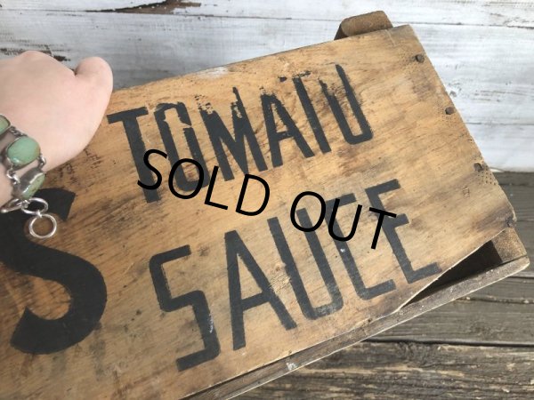 画像11: Vintage Hunt's Tomato Sauce Wooden Crate Box (S908) (11)