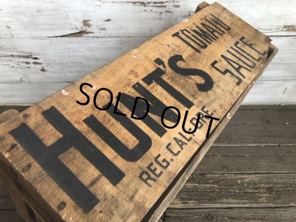 画像6: Vintage Hunt's Tomato Sauce Wooden Crate Box (S908) (6)