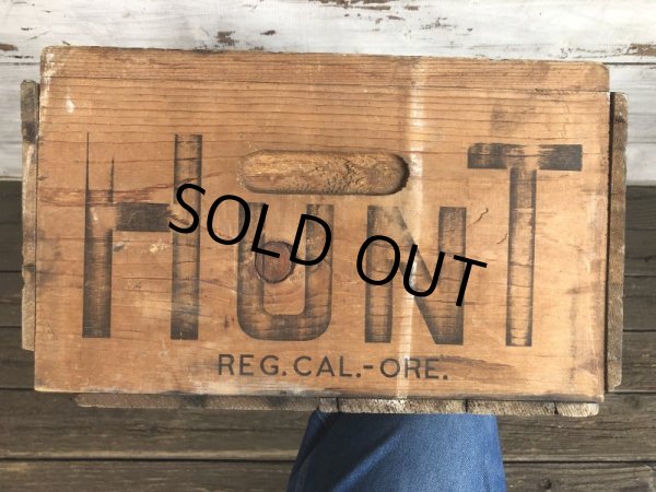 画像7: Vintage Hunt's Tomato Sauce Wooden Crate Box (S908) (7)