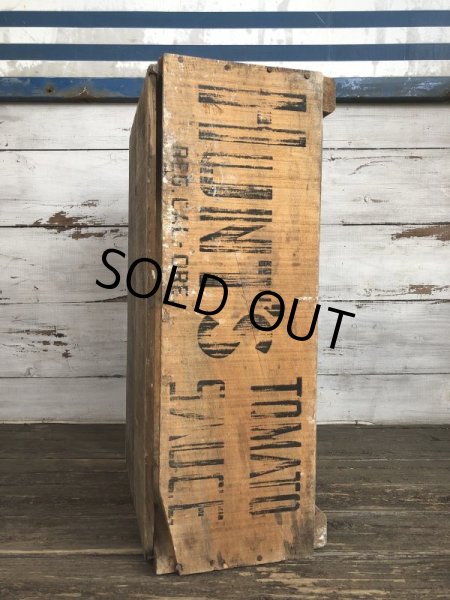 画像8: Vintage Hunt's Tomato Sauce Wooden Crate Box (S908) (8)