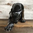 画像1: 50s Mid Century Ceramic Black Panther Deco Big Size Statue (S913) (1)