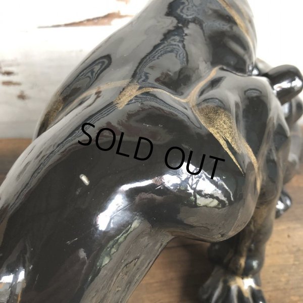 画像10: 50s Mid Century Ceramic Black Panther Deco Big Size Statue (S913) (10)