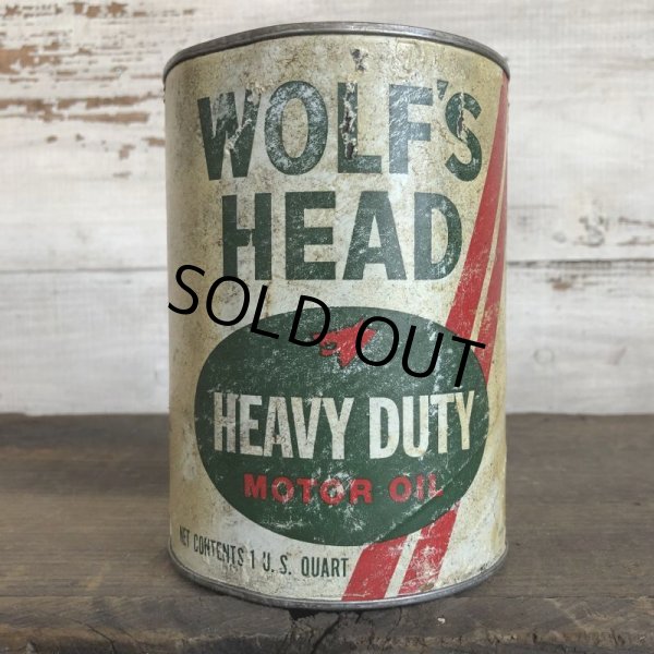 画像3: Vintage WOLF'S HEAD Quart Oil can (S920)  (3)
