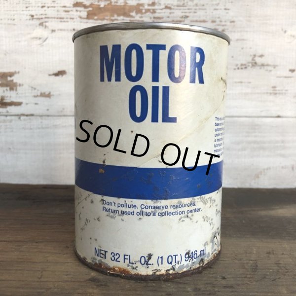 画像1: Vintage MOTOR OIL Quart Oil can (S950)  (1)