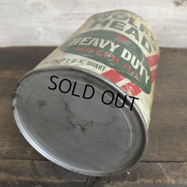 画像6: Vintage WOLF'S HEAD Quart Oil can (S920)  (6)