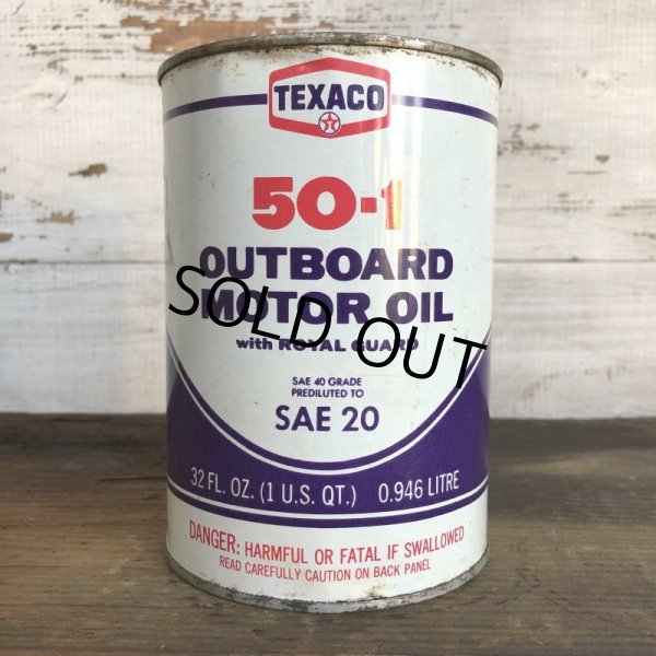 画像1: Vintage TEXACO Quart Oil can (S939)  (1)