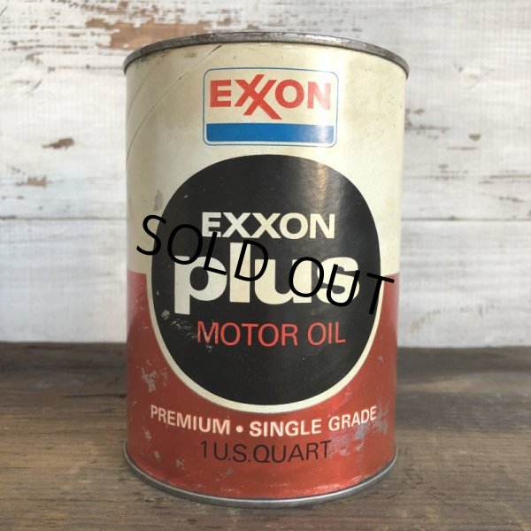 画像1: Vintage EXXON Quart Oil can (S937)  (1)