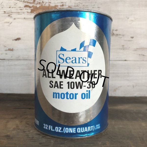画像1: Vintage SEARS Quart Oil can (S946)  (1)
