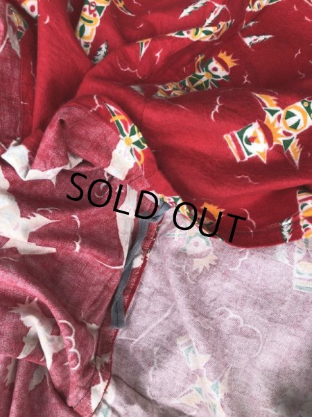 画像4: 50s Native-American Totem Pole Vintage Fabric (S955)  (4)