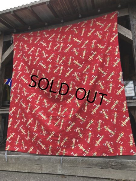 画像5: 50s Native-American Totem Pole Vintage Fabric (S955)  (5)