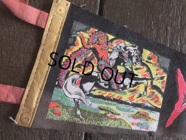 画像2: Vintage Native American Indian Souvenir Pennant OKLAHOMA (S963)  (2)