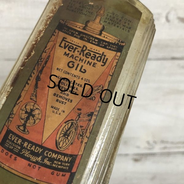 画像6: Vintage Glass Bottle Ever-Ready MACHINE OIL (S980) (6)