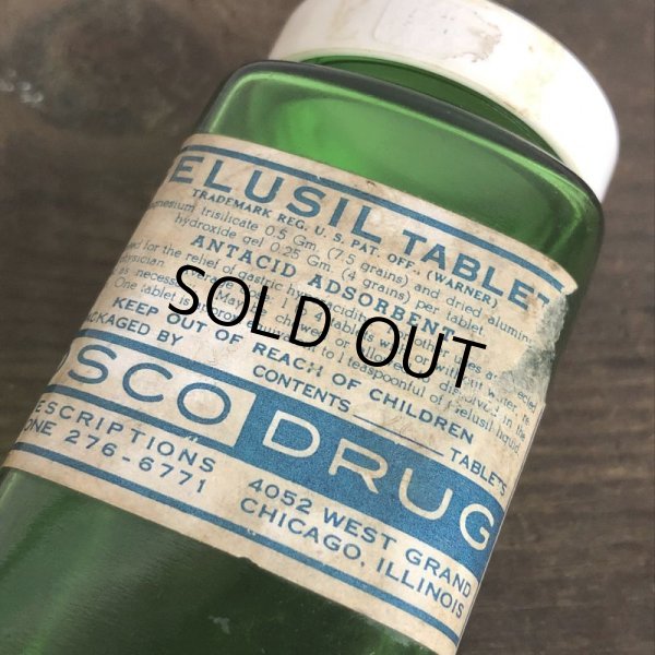 画像5: Vintage Glass Bottle GELUSIL TABLET (S981) (5)