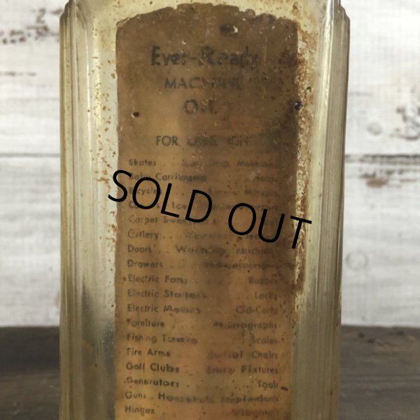画像4: Vintage Glass Bottle Ever-Ready MACHINE OIL (S980) (4)