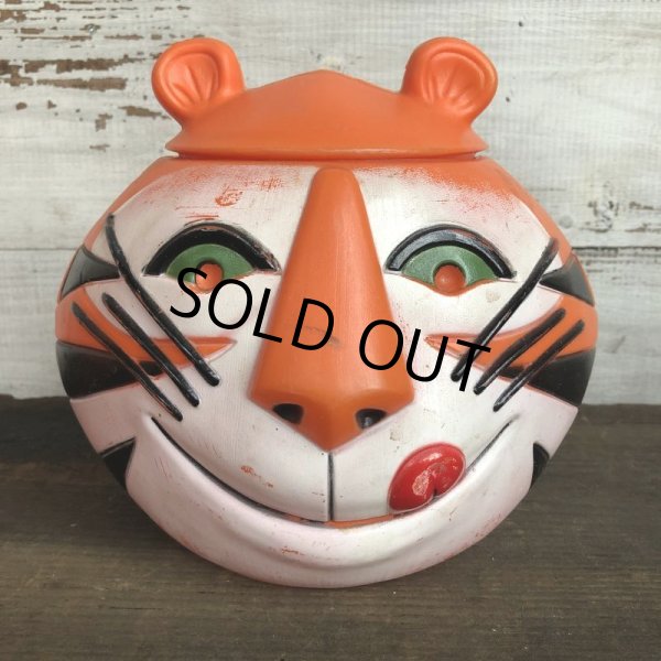 画像1: 60s Vintage Kelloggs Tony the Tiger Plastic Cookie Jar (S902) (1)