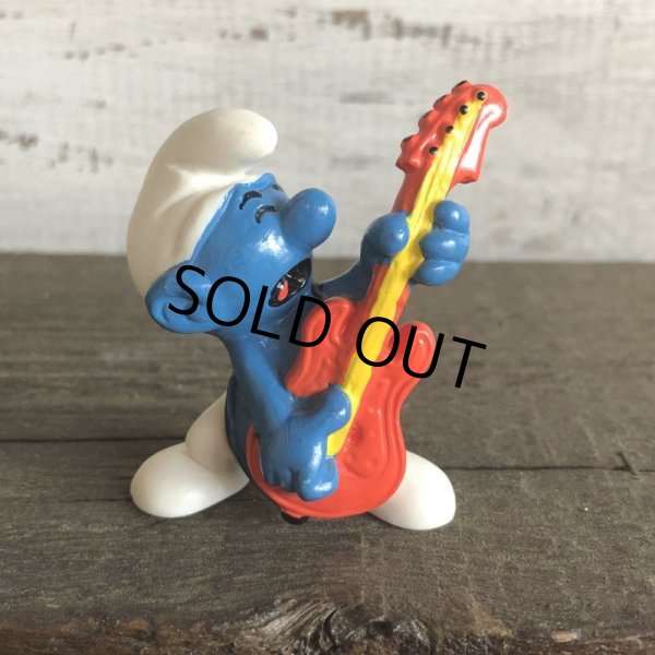 画像1: 1996 McDonald's Happy Meal Guitar Smurf PVC (S904) (1)