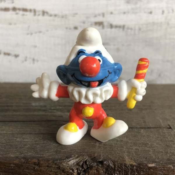 画像1: 1996 McDonald's Happy Meal Clown Smurf PVC (S910) (1)