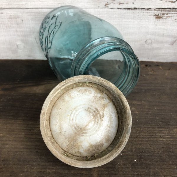 画像6: 30s Vintage Glass Ball Mason Jar 17.5cm (S987) (6)