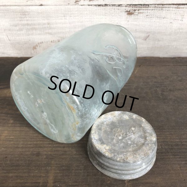 画像7: 10s Vintage Glass Ball Mason Jar 17.5cm (S983) (7)