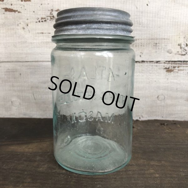 画像3: Vintage Glass Atlas Mason Jar 14.5cm (S992) (3)